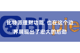 比特派理财功能 也在这个边界展现出了宏大的后劲